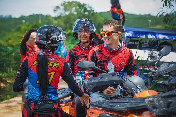 Beginner Rider Tour Pattaya 28km ATV or Buggy Adventure - The start of the tour: kitted up, trained up, then off