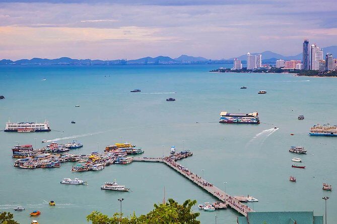 Pattaya City Tour : Big Buddha, Viewpoint & Gems Gallery - Bali Hai Pier: the busy Pattaya Pier and the boats-and-people vibe